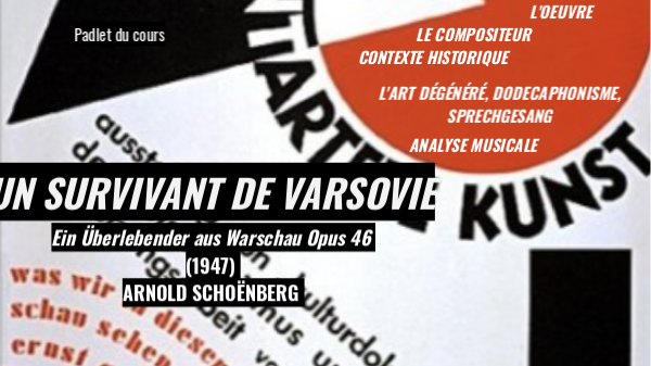 Un survivant de varsovie Arnold Schoënberg | Genially