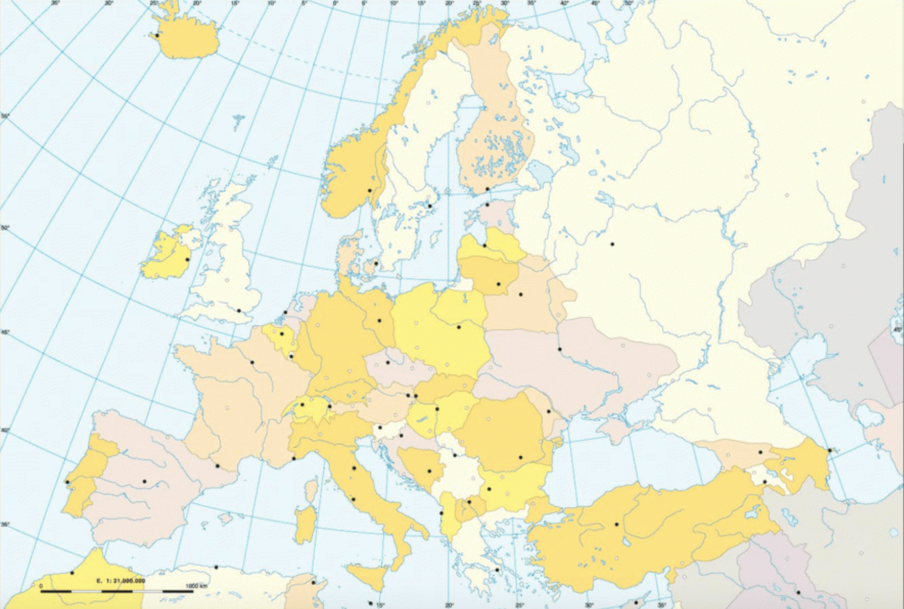 Mapa En Blanco De Los Países De Europa Mapa Europa Vector Gris Europa