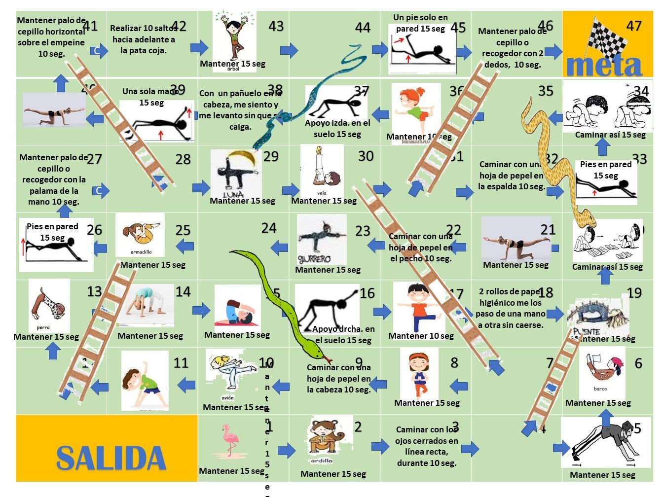 JUEGO DE LA ESCALERA DEL EQUILIBRIO.
