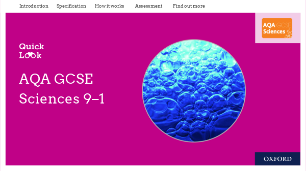 Quick Look: AQA GCSE Sciences