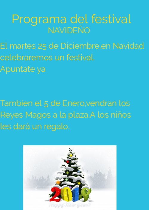 Programa del festival navideño