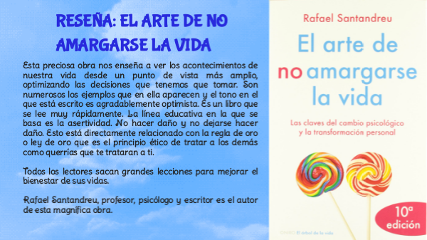 Reseña: El arte de no amargarse la vida