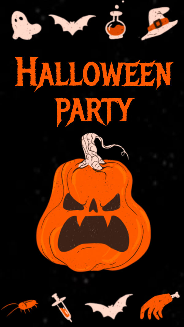 Interactive Halloween party template