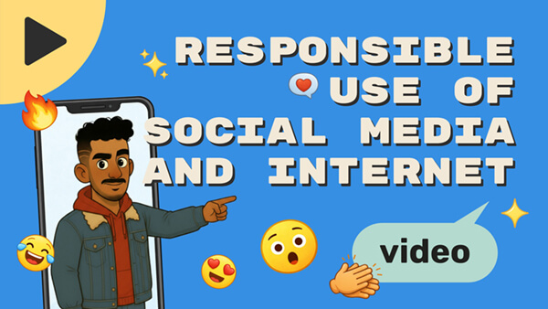 Interactive Video: responsible use of social media and internet template