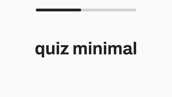 Quiz minimal
