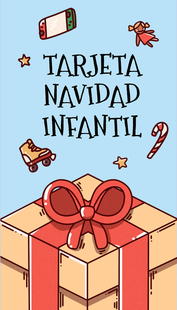 Tarjeta de navidad infantil
