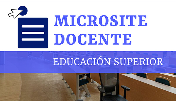 Plantilla interactiva Microsite docente educación superior