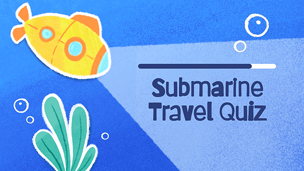 Interactive Quiz viagem submarina template