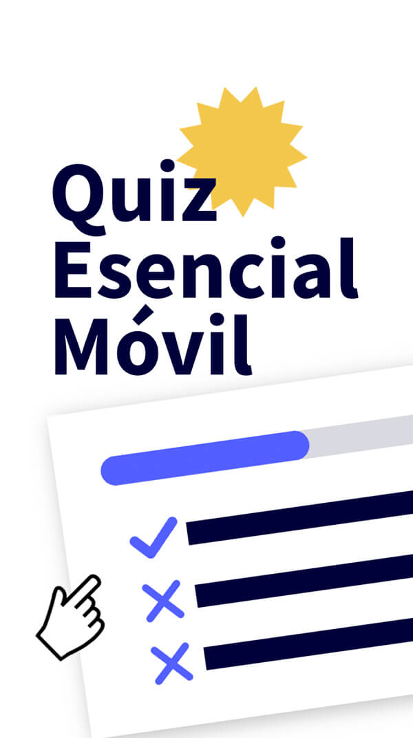 Plantilla interactiva Quiz esencial móvil