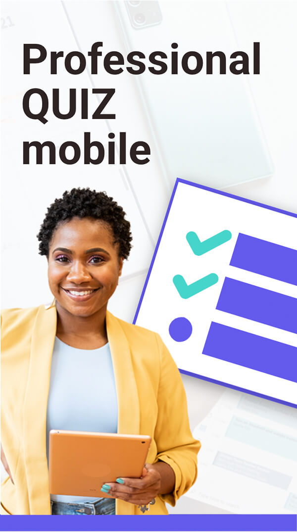 Modèle interactif Quiz test professionnel mobile