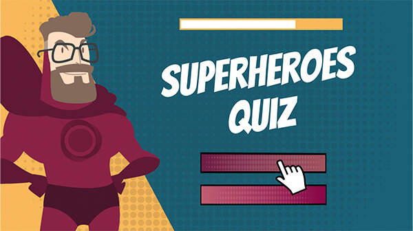 Interactive Superheroes quiz template