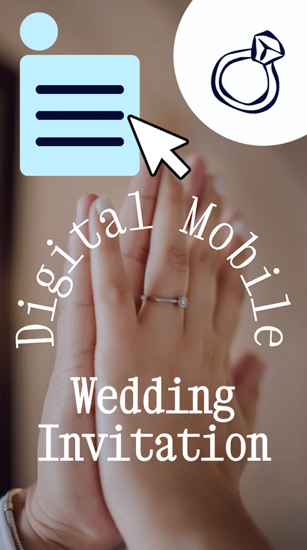 Interactive Digital wedding invitation mobile  template