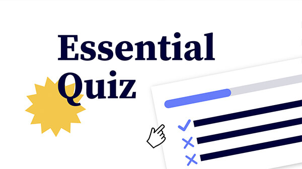Interactive Wesentliches quiz template